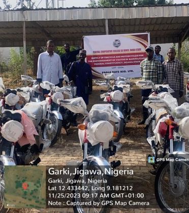 Motorcycles prepared for distribution